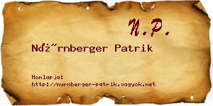 Nürnberger Patrik névjegykártya