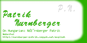 patrik nurnberger business card